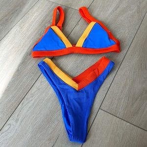 Oneone swimwear orange and blue bikini